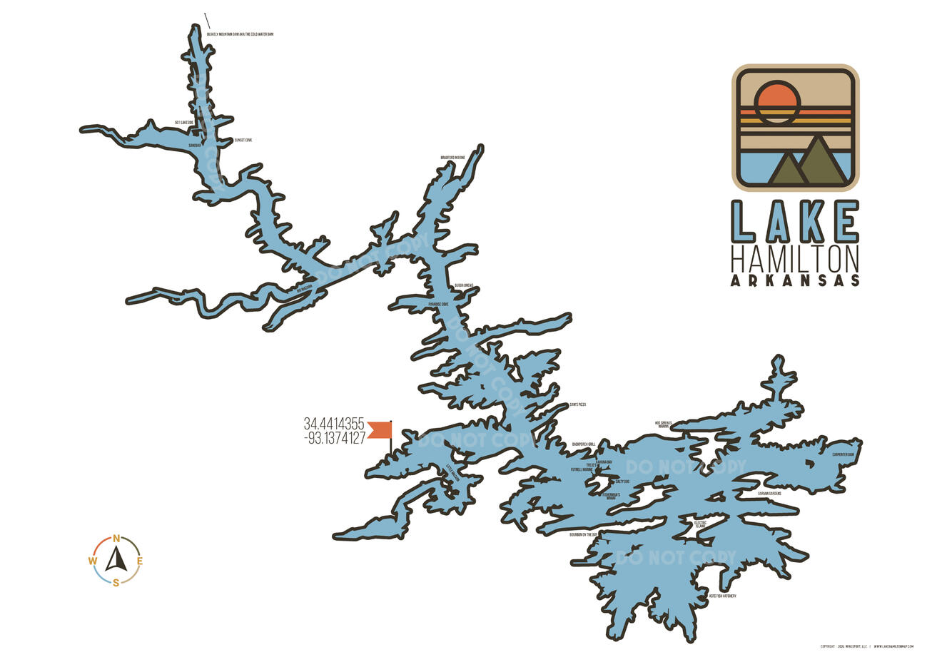 Custom Lake Hamilton Map